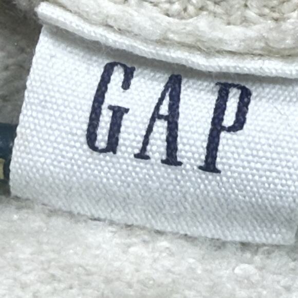 Gap Penguin Oversized Sweater Sz S 22.5" Bust Beige Heather Plush Soft Stretch - Picture 7 of 9